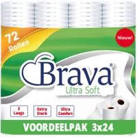 Brava Ultra Soft Toiletpapier 72 Rollen - 3-Laags Comfort WC Papier - thumbnail