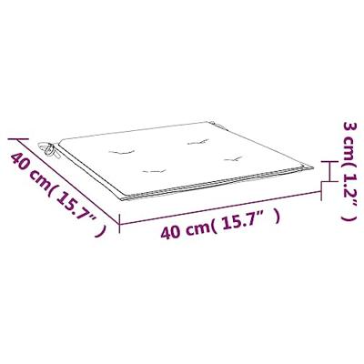 VidaXL Tuinstoelkussens 4 st 40x40x4 cm oxford stof crèmekleurig