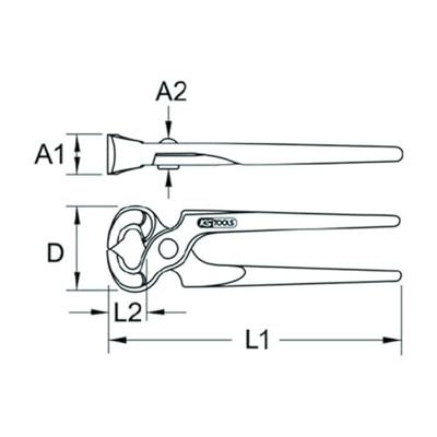 KS Tools 116.1400 Moniertang 250 mm