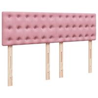 Boxspring met matras fluweel roze 140x200 cm - thumbnail
