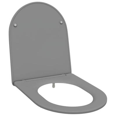 VidaXL Toiletzitting grijs 47 x 36 x 3,4 cm duroplast