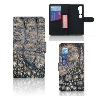 Xiaomi Mi Note 10 Pro | Telefoonhoesje | Met pasjeshouder | Krokodillenprint