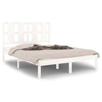 Bedframe massief hout wit 120x190 cm - thumbnail