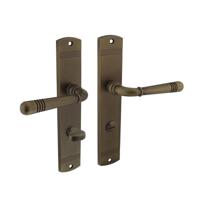 Deurkruk Emily op schild WC78/8 gebruineerd - thumbnail