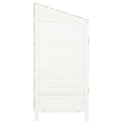 VidaXL Tuinschuur 55x52x112 cm massief vurenhout wit