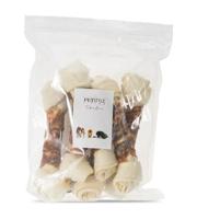 PETSTYLE LIVING GEKNOOPT BOT WIT MET EEND 20-21 CM 6 ST - thumbnail