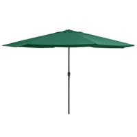 Parasol met metalen paal 390 cm groen - thumbnail