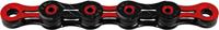 KMC ketting 1/2-11/128 116 10V DLC10 zwart/rood - thumbnail