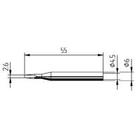 Ersa 0162KD Soldeerpunt Beitelvorm, recht Grootte soldeerpunt 2.60 mm Inhoud: 1 stuk(s) - thumbnail