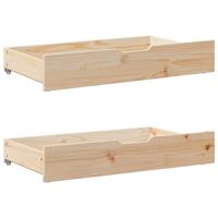 Bedframe met lades massief grenenhout 75x190 cm - thumbnail