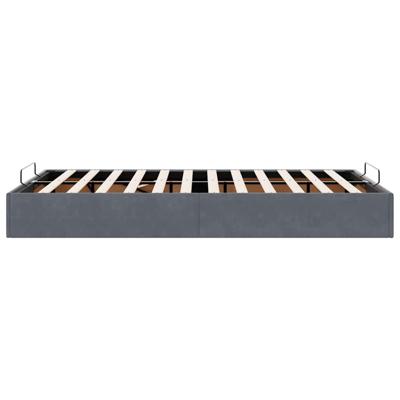 Bedframe zonder matras 120x200 cm fluweel donkergrijs