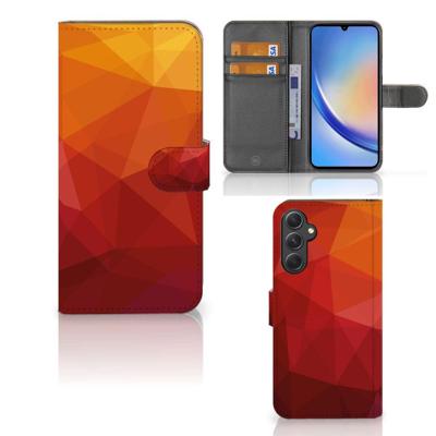 Book Case voor Samsung Galaxy A24 4G Polygon Red Book Case voor Samsung Galaxy A24 4G Polygon Red