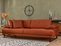 Zetel MUFFIN 3 plaatsen stof oranje - thumbnail