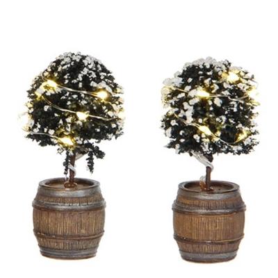 Kerstfiguur Buxus Tree in Barrel 2 st. Luville - Luville Kerstfiguur Buxus Tree in Barrel 2 st. Luville - Luville