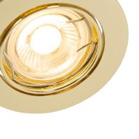 QAZQA Set van 6 inbouwspots messing GU10 35mm - Edu - thumbnail