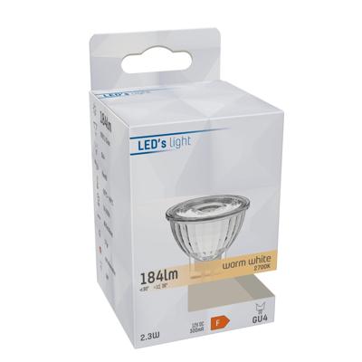 LongLife LED Lamp GU4 - MR11 - Warm wit licht - 2W vervangt 20W