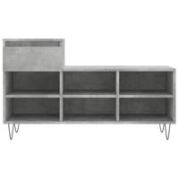 VidaXL Schoenenkast 102x36x60 cm bewerkt hout betongrijs - thumbnail