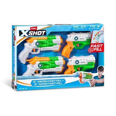 XSHOT Fast-Fill Nano & Micro waterblasters 4-pack