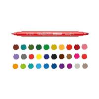 Viltstift Carioca Birello dubbelpunters assorti set à 30 stuks - thumbnail