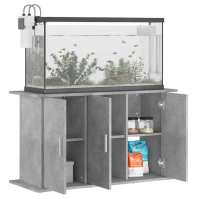 Aquariumstandaard 101x41x58 cm bewerkt hout betongrijs - thumbnail