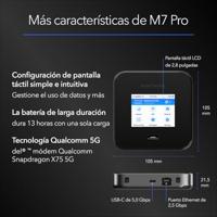 NETGEAR Nighthawk M7 Pro WiFi 7 5G Mobiele Hotspot Router (MR7500) - Tot 2.000 sq.ft. dekking met 6GHz-band, Verbindt tot 64 apparaten, 13 uur batterij en Multi-Gig beveiliging - thumbnail