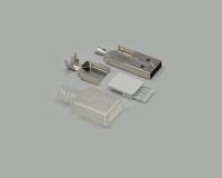 BKL Electronic 10120098 10120098 USB-stekker voor zelfbouw Stekker, recht Type A (A-USBPA-N) 1 stuk(s) - thumbnail
