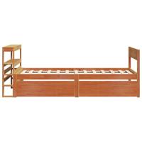 Bedframe zonder matras massief grenenhout wasbruin 75x190 cm - thumbnail