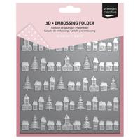 Vaessen Creative • 3d embossing folder kerstdorp 15x15cm - thumbnail