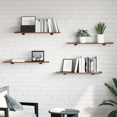 Boekenplank Bord 4 pcs Bruin 100 x 40 x 1.5cm Spaanplaat
