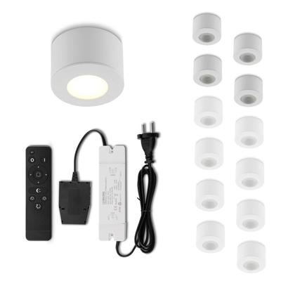 Set LED-opbouwspot met afstandsbediening Parma wit 3W dimbaar 1-12 stuks