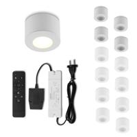 Set LED-opbouwspot met afstandsbediening Parma wit 3W dimbaar 1-12 stuks - thumbnail