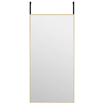 VidaXL Deurspiegel 40x80 cm glas en aluminium goudkleurig