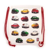 Fiat 500 Repeat Canvas Trekkoord Rugtas - thumbnail