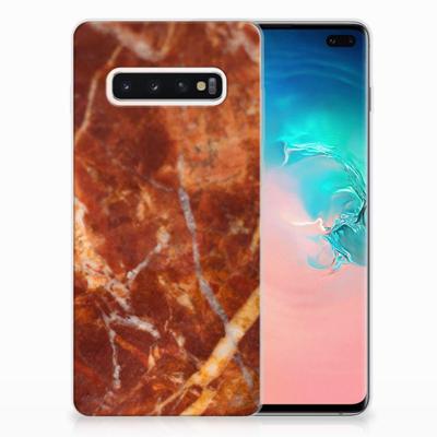 Samsung Galaxy S10 Plus | TPU | Siliconen hoesje | Marmer Bruin Samsung Galaxy S10 Plus | TPU | Siliconen hoesje | Marmer Bruin