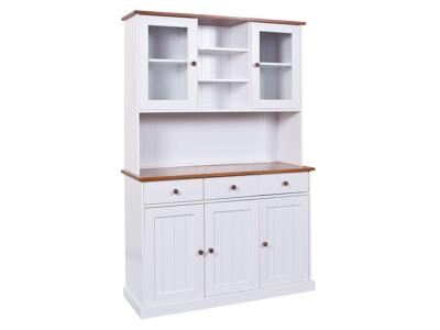 Inter Link Kast (Met 3 lades en 5 draaideuren, Wit, bruin)