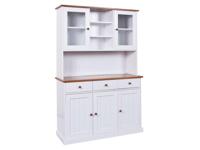 Inter Link Kast (Met 3 lades en 5 draaideuren, Wit, bruin) - thumbnail