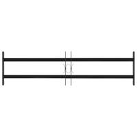 Raam Rooster Zwart 115 x 30 cm Gepoedercoat staal - thumbnail