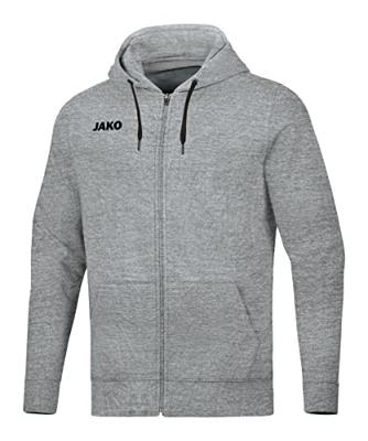 JAKO 6865 Jas Met Kap Base - Lichtgrijs Gemeleerd - XXL
