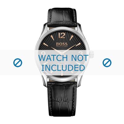 Horlogeband Hugo Boss HB-288-1-14-2930-HB1513425 Croco leder Zwart 22mm Horlogeband Hugo Boss HB-288-1-14-2930-HB1513425 Croco leder Zwart 22mm