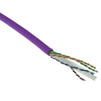 ACT Cat 6 F/UTP massieve installatiekabel, LSZH, CPR euroklasse ECA, 24AWG, violet 305 meter - thumbnail