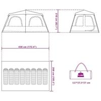 Koepeltent 8-persoons snelontgrendeling blauw - thumbnail