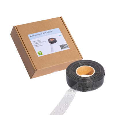 Ventilatieband RVS Zwart 30 m x 5 cm