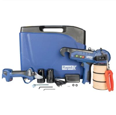 Rapid Wijnbouwset | BHX30 + BHX50 Accubindmachine en- snoeischaar | 2 x 2,5 Ah accu + snellader | Incl. 4 spoelen met papierdraad | In koffer 5001597 Rapid Wijnbouwset | BHX30 + BHX50 Accubindmachine en- snoeischaar | 2 x 2,5 Ah accu + snellader | Incl. 4 spoelen met papierdraad | In koffer 5001597