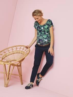 Rechte chino-zwangerschapsbroek, binnenbeenlengte 82 cm marine grijs Rechte chino-zwangerschapsbroek, binnenbeenlengte 82 cm marine grijs