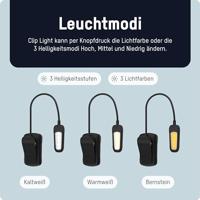 Ansmann 1600-0531 Clip-Light Kleine mobiele lamp LED Zwart - thumbnail