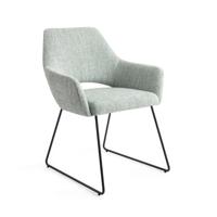 Jesper Home Yanai eetkamerstoel Soft Sage slide black - thumbnail