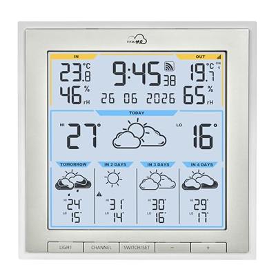 TFA Dostmann TFA.me ID-08 35.8105.02 WiFi-weerstation Verwachting voor 5 dagen Aantal sensoren max.: 50 stuk(s)