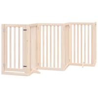 Hondenhek inklapbaar met deur 15 panelen 750 cm populierenhout - thumbnail