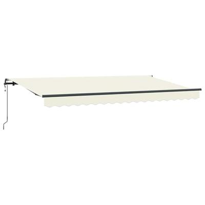 VidaXL Inklapbaar zonnescherm crème 400 x 200 cm stof VidaXL Inklapbaar zonnescherm crème 400 x 200 cm stof