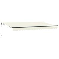 VidaXL Inklapbaar zonnescherm crème 400 x 200 cm stof - thumbnail